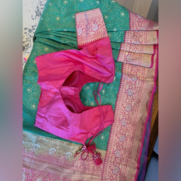 Beautiful Banarasi Pure Silk Saree - Brand New w/Tags - Picture 2 of 14